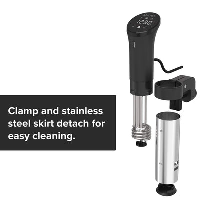 Anova Precision Cooker 2.0 [AN500-UK00], Sous Vide, WiFi, 100 Watts, Type G Plug included for UK use, Bluetooth, Anova App Included - Black and Silver