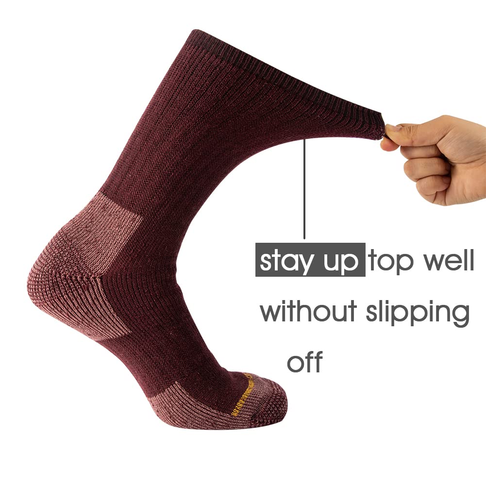 - KAVANYISO Merino Wool Socks For Men | Hiking Thermal Winter Crew Socks -