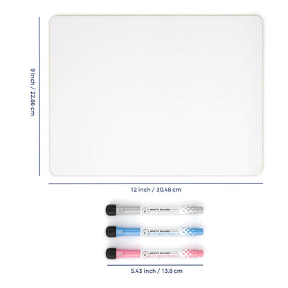 - Nicpro Dry Erase Mini Whiteboard | A4 | 22 x 30 cm Double Sided Lapboard -