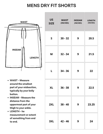 - Mens Quick Dry Fit Dri-Fit Active Wear Shorts -