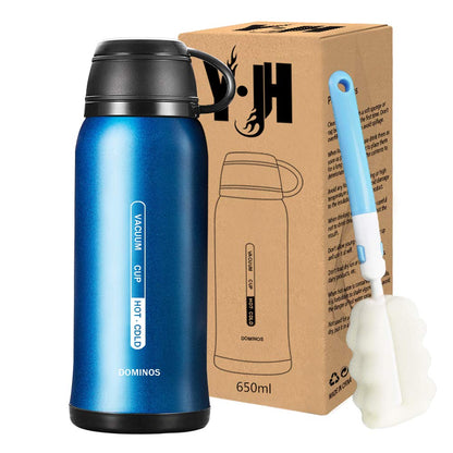 - Y·J&H Double Walled Vacuum Insulated Bottle with Cup - Stainless Steel Thermo Flask