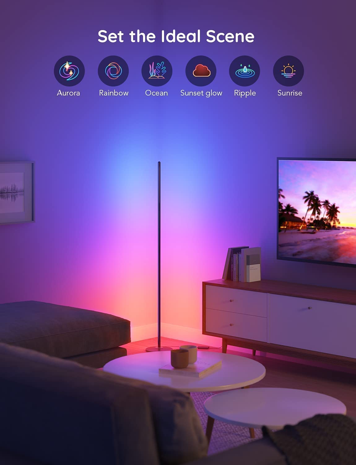 - Govee LED Floor Lamp | Corner Floor Lamp | Works with Alexa Google Assistant -