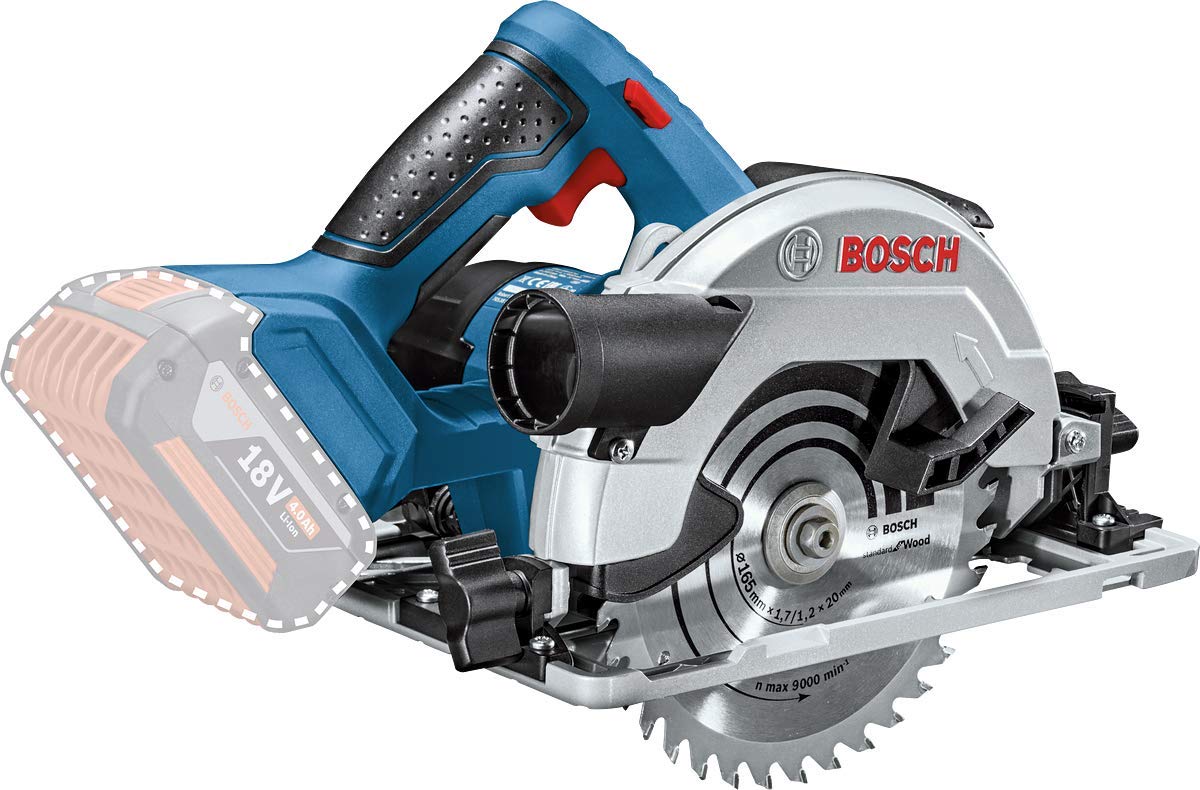 Bosch Professional 18V System GKS 18V-57 G Cordless Circular Saw (Saw Blade Diameter: 165 mm, Cutting Depth: 57 mm, excluding Batteries and Charger, in L-BOXX)