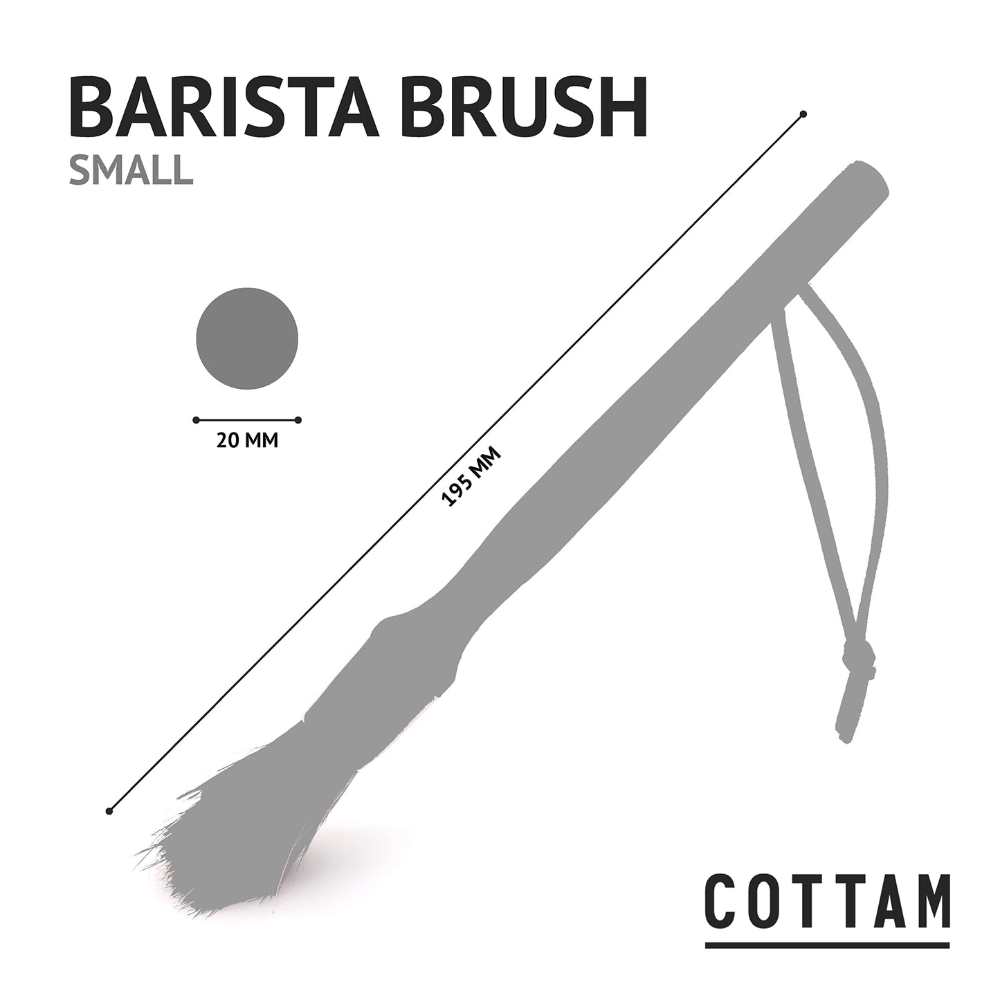 COTTAM Coffee Brush | Barista Brush | Coffee Bean Grinder & Espresso Machine Cleaning Brush (1, Set)