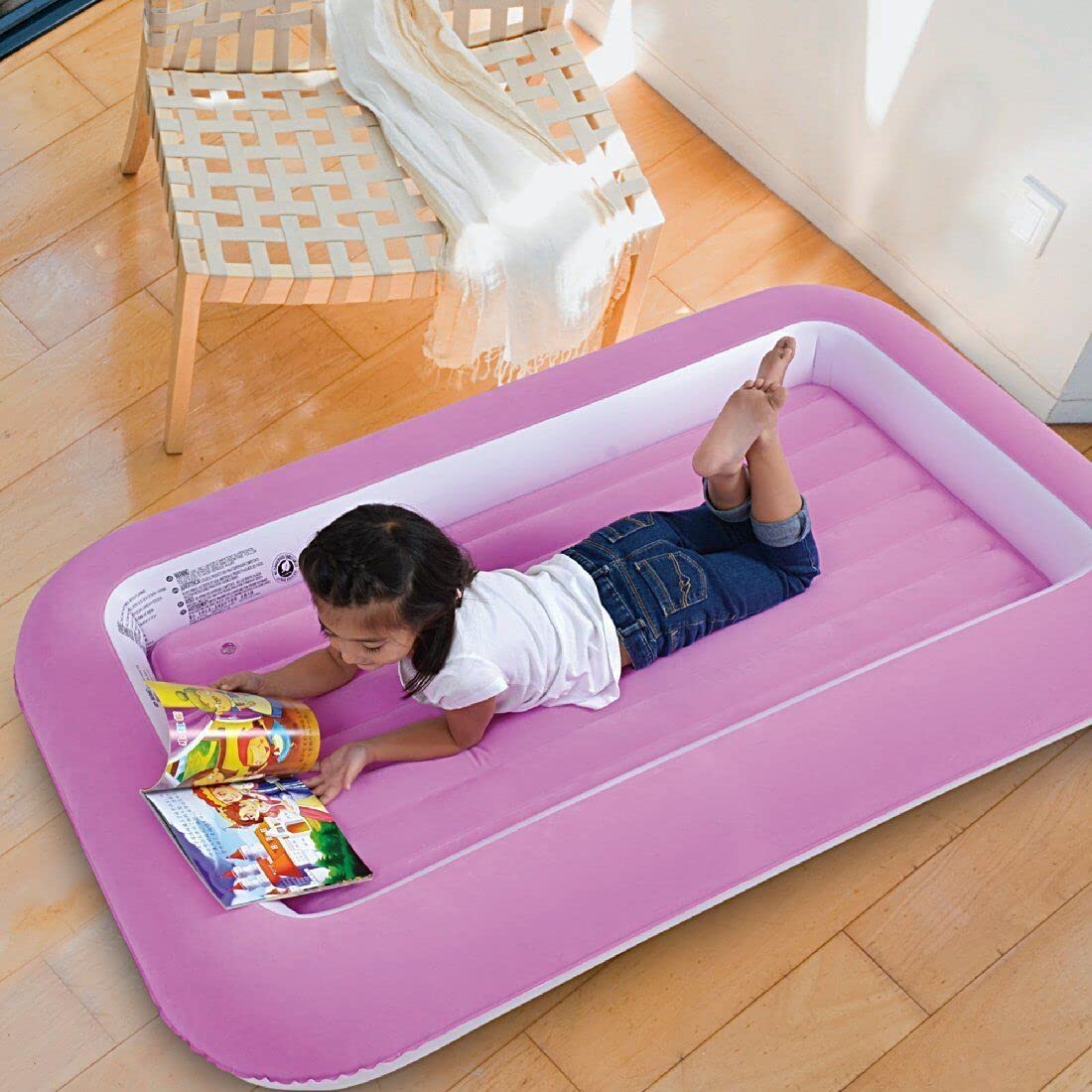- Trendi | Kids Airbed | With Bumper | Kids Camping Bed | Electric Air Pump -