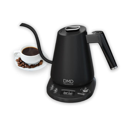 - DMD® | Electric Gooseneck Kettle Digital Display | Pour-Over Kettle, 8mm Spout | Coffee and Tea Kettle 1L Energy-Efficient | 40-100°C Temp Control -