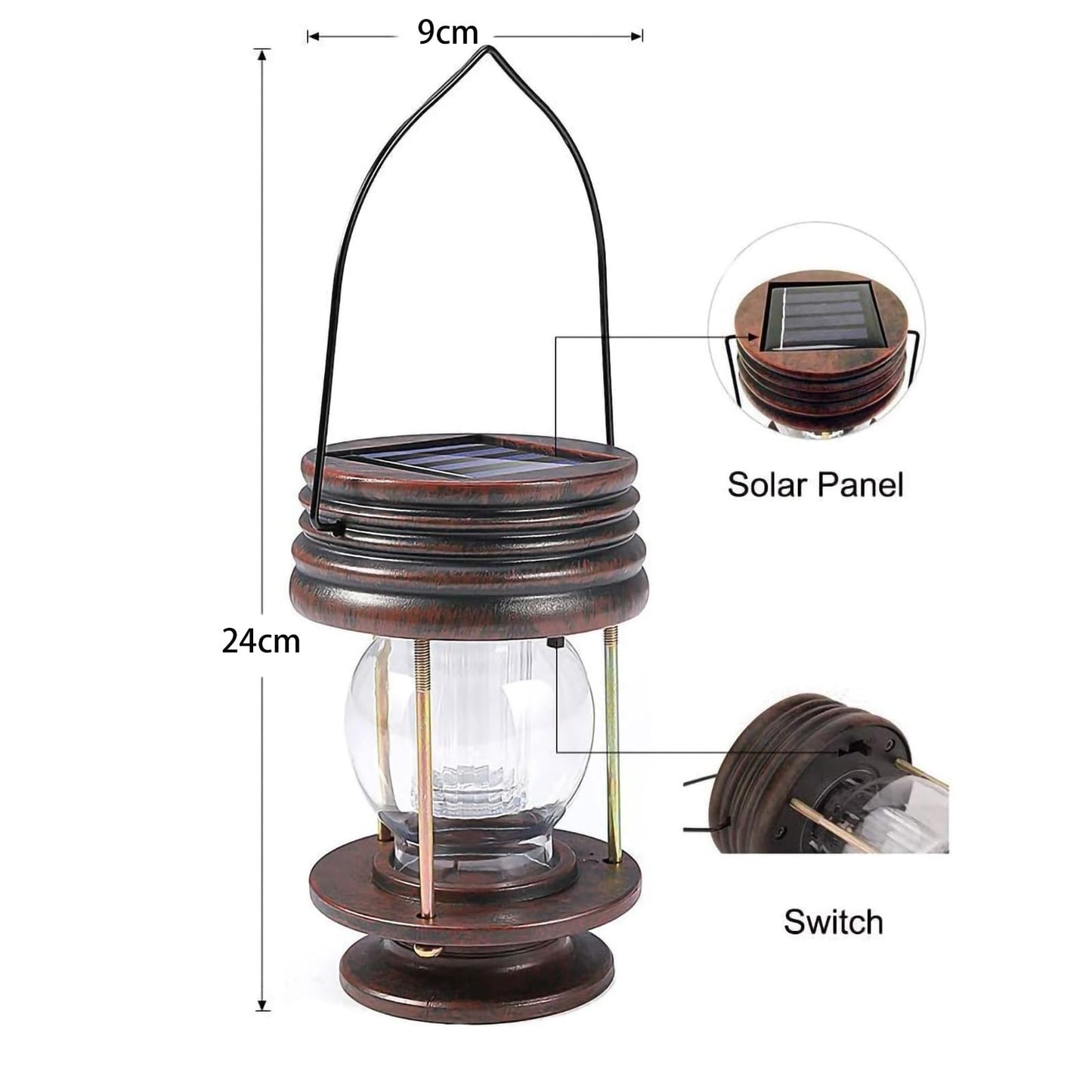- Solar Hanging Lanterns | 2 Pack Outdoor Garden Table Lamp -