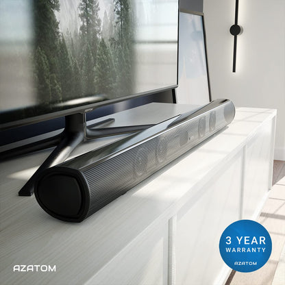AZATOM Studio Eclipse Soundbar 2.1 with built-in Subwoofer, Surround Sound, 180W Bluetooth Wireless, Large Remote Control,Optical Cable included (36inch)