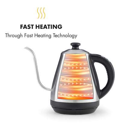 - Klarstein Garcon | Electric Kettle | Tea Maker | 1 L | 2000 Watts | Keep-Warm Function -