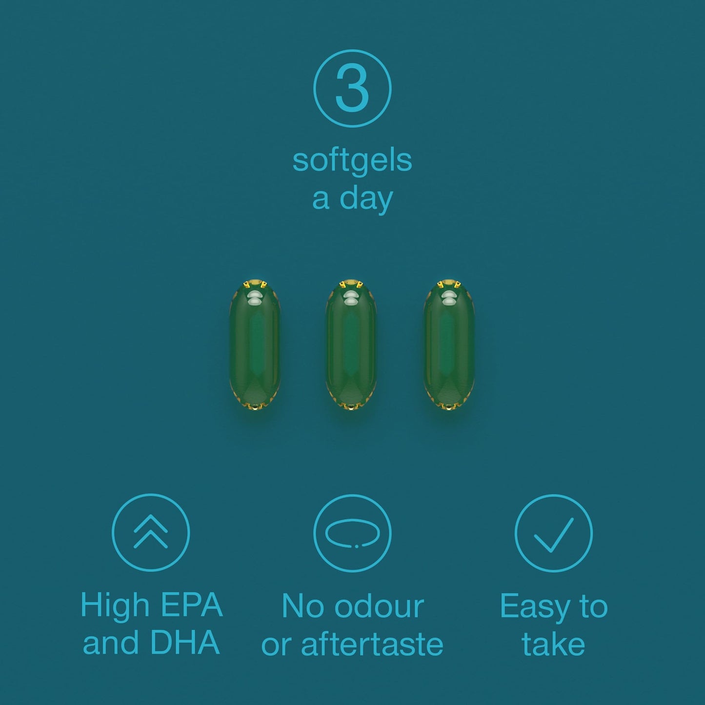 - Fish Oil Omega 3 Capsules High Strength | 3000mg Triple Potency | Easy to Swallow -