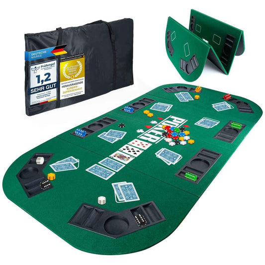- GOODS+GADGETS XXL Poker Table Rest | 160 x 80 cm Foldable Poker Mat -