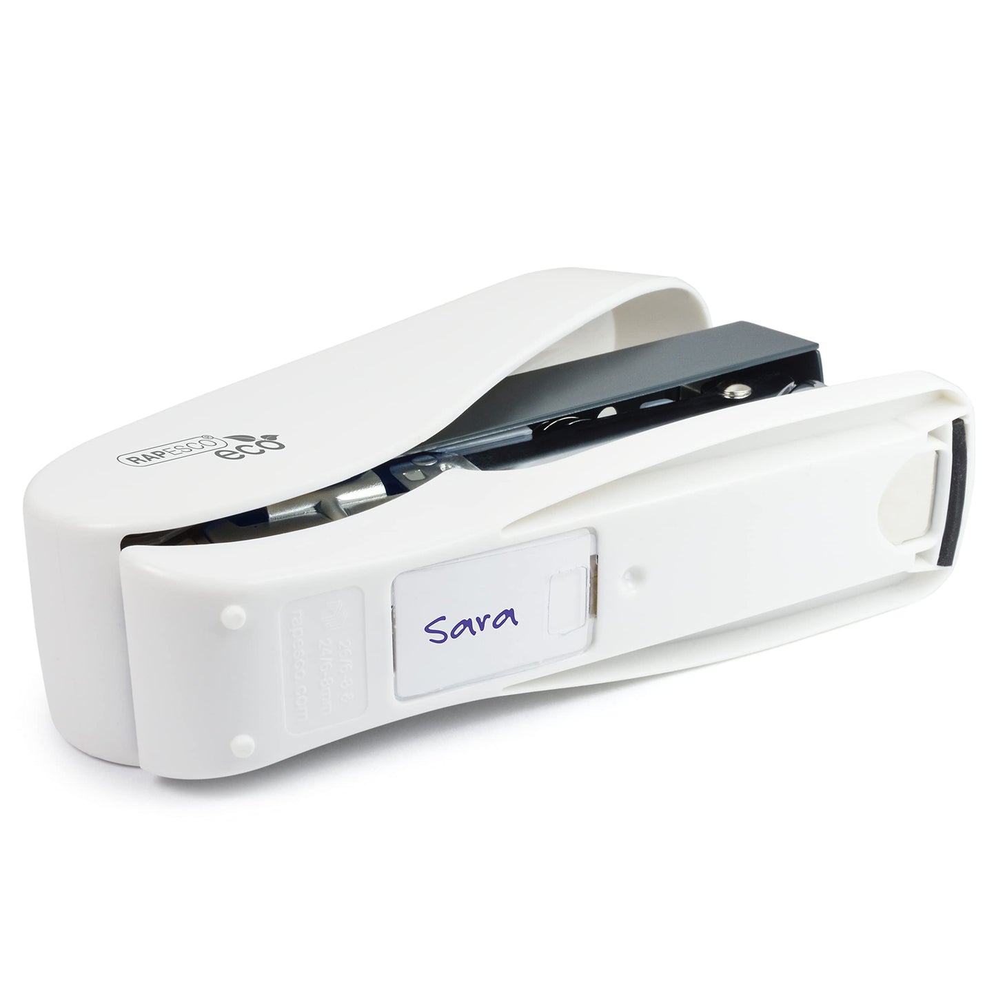- Rapesco 1467 Germ-Savvy Antibacterial | ECO Luna Less Effort Stapler with 2000 Staples | 50 Sheet Capacity | Soft White -