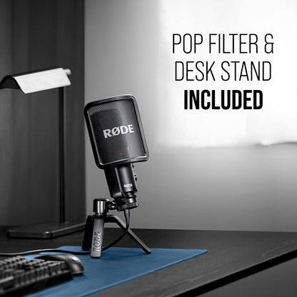 - RØDE NT-USB Versatile Studio | Quality Condenser USB Microphone with Pop Filter and Tripod -