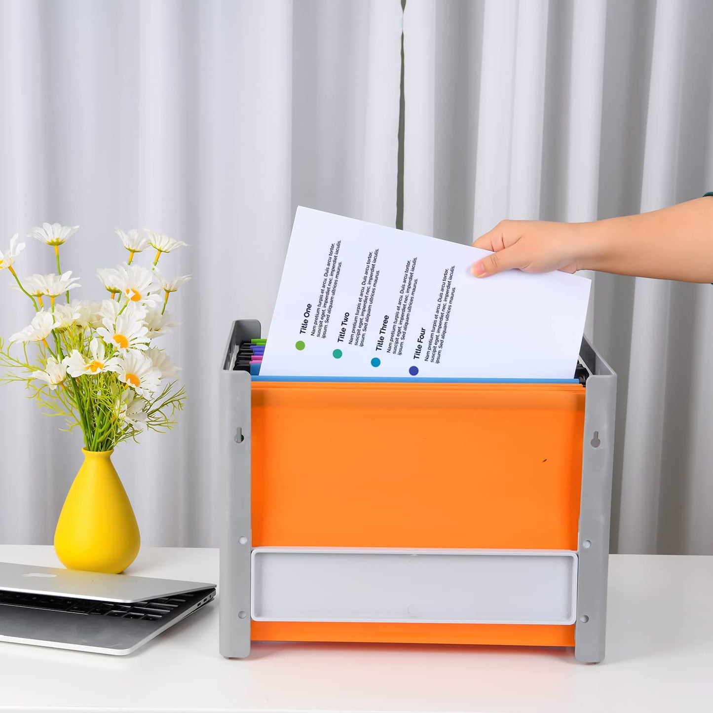 - Hiziwimi 15Pcs PP Material Filing Cabinet | A4 | File Folder -