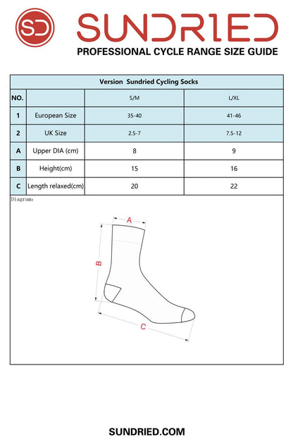 - Sundried Professional Cycle Crew Socks | Black Cycling Socks with Reflective Detail -