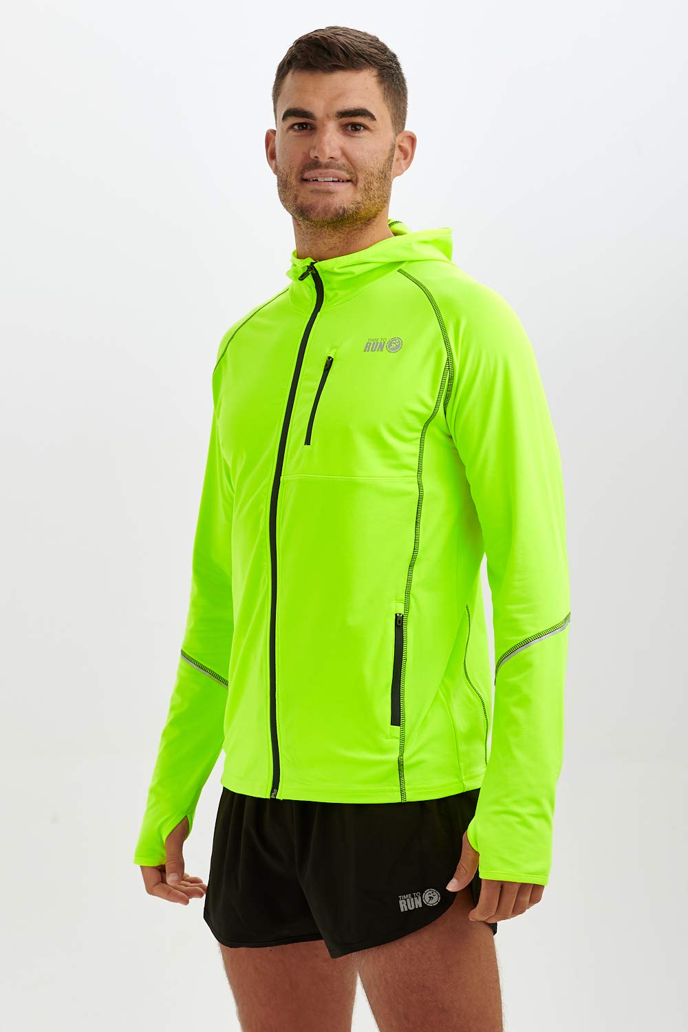 - Men's Running Hoodie Jacket | Thermal Full Zip With Pockets -