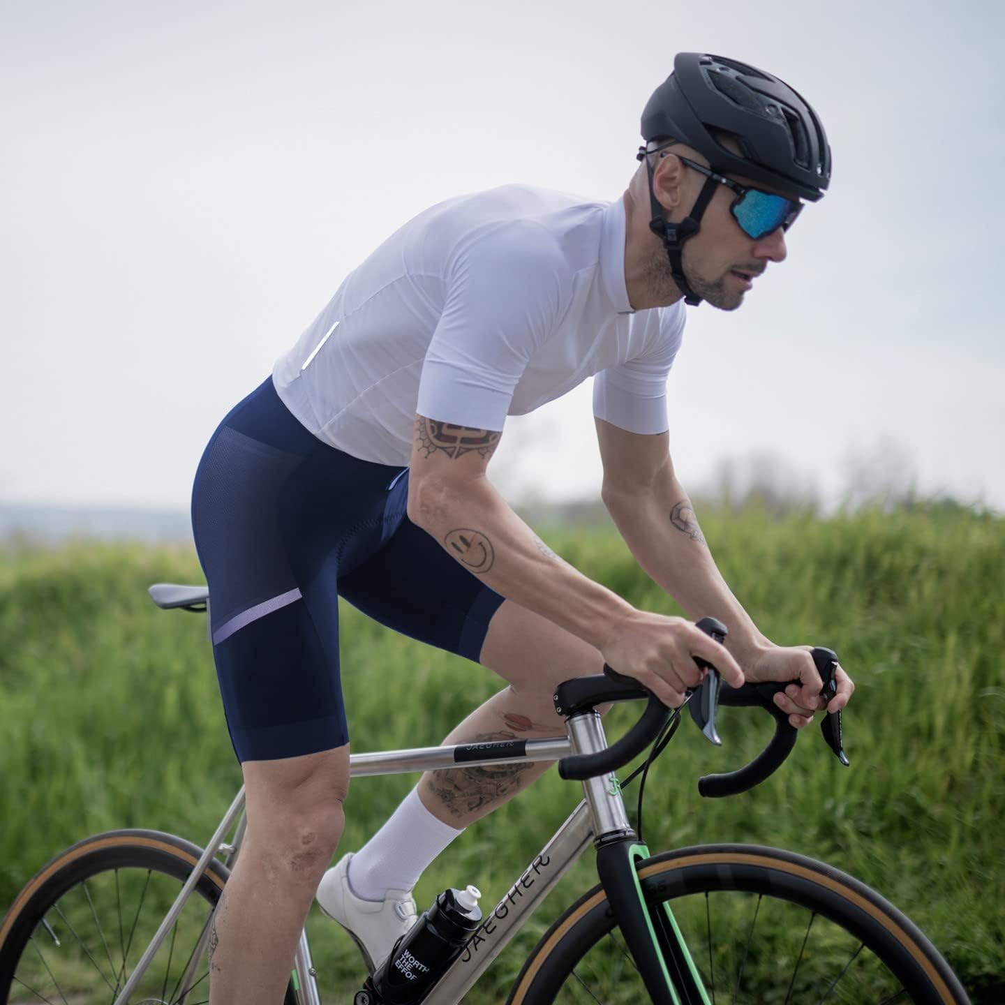 - Wulibike Cycling Shorts Mens,Quick Dry Breathable with Pocket Blue L