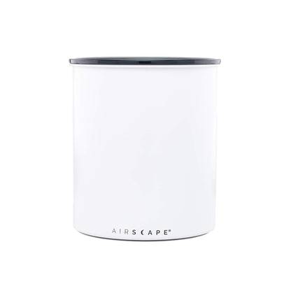 AirScape Coffee Storage Canister (1.1 kg Dry Beans) - Extra Large Kilo Size Food Storage Container, Patented Airtight Two Way Valve Lid Pushes Air Out to Preserve Freshness (Matte White)