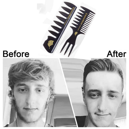 - Wide Tooth Comb, Anti-Static Hair Mens Comb Set