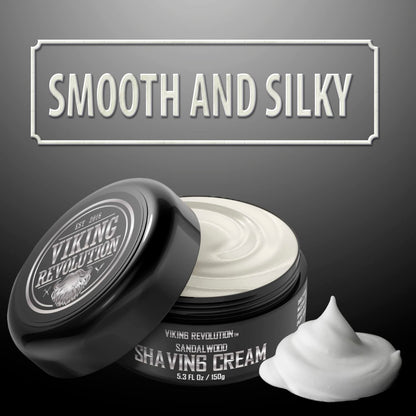 - Luxury Shaving Cream for Men | Sandalwood Scent | Soft, Smooth & Silky Shaving Soap -
