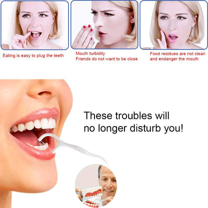 - HouChanges Floss Sticks Dental Floss Picks Complete Clean -