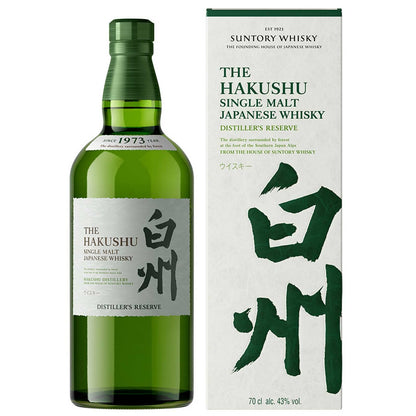 - Hakushu Suntory | Japanese Single Malt Whisky | Subtle Smoke, Crisp Apple and Mint | Made With The Pure Waters Of The Southern Japanese Alps | 40% ABV | 70 cl -