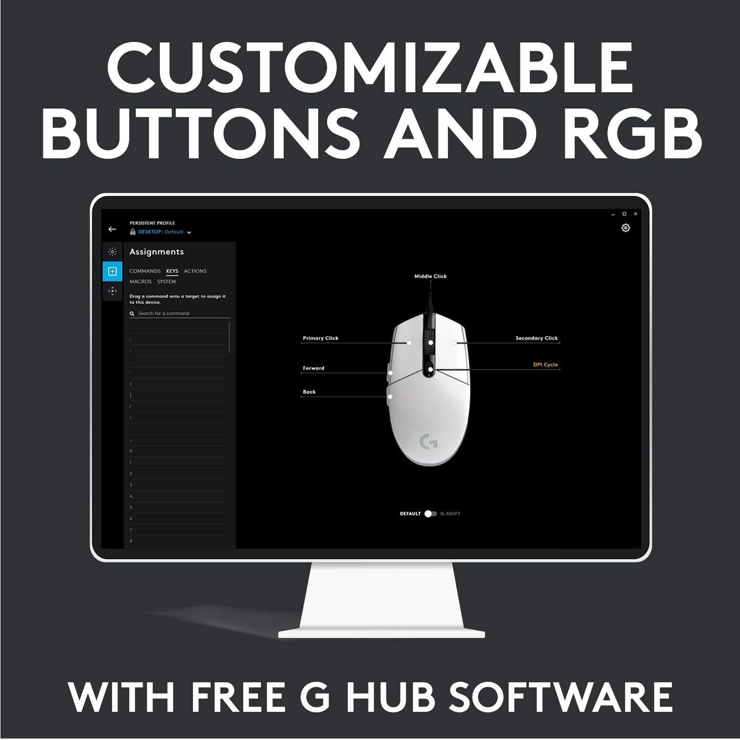 - Logitech G203 LIGHTSYNC Gaming Mouse | Customizable RGB Lighting | 6 Programmable Buttons -