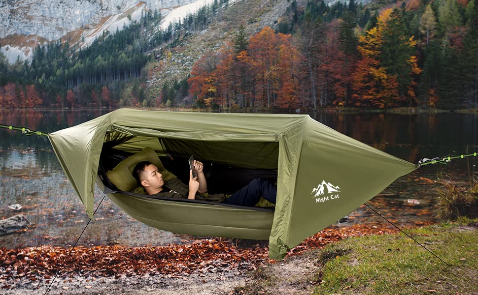 - Night Cat Hammock Tent with Mosquito Net -