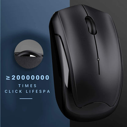 - Wireless Keyboard and Mouse Set, 2.4G Wireless Keyboard Mouse with USB Receive