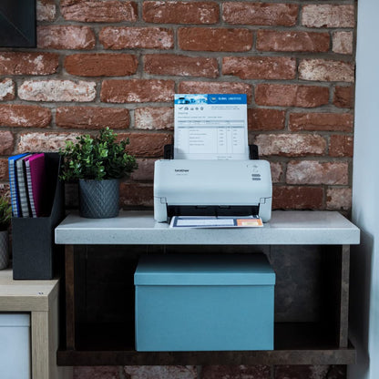 Brother ADS-4100 Desktop Document Scanner |SuperSpeed USB 3.0 | Double-sided | 60 Sheet ADF, UK Plug