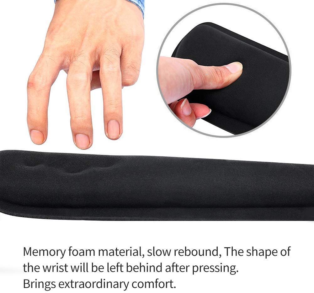 - URMI Keyboard Wrist Rest Pad, Mouse and Keyboard With Wrist Support Pad Set -