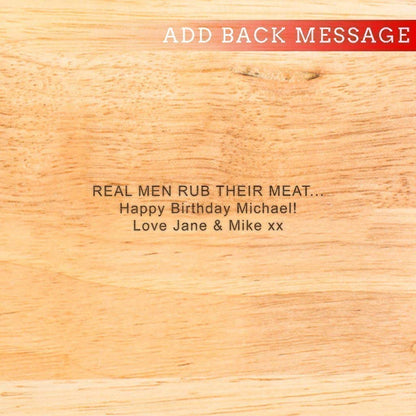 - Personalised Birthday Gifts for Men - "Licence to Grill" Wood Cutting Board -