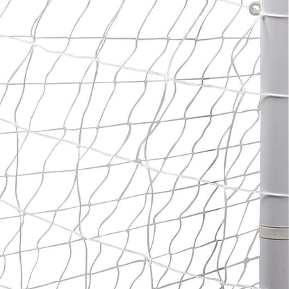 Charles Bentley Kids Junior 8ftx4ft Plastic Portable White Football Goal Inc. Net