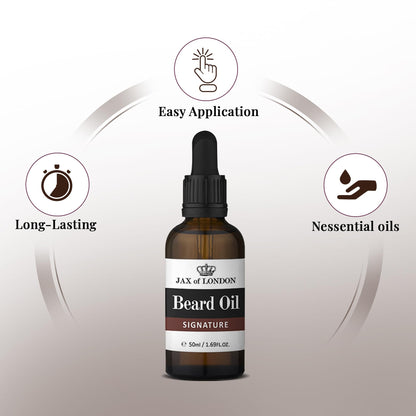 - Jax of London Signature Beard Oil for Men | 50ml -