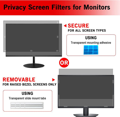 - PYS Removable Computer Privacy Screen Filter | Compatible with 24 inch iMac Monitor -