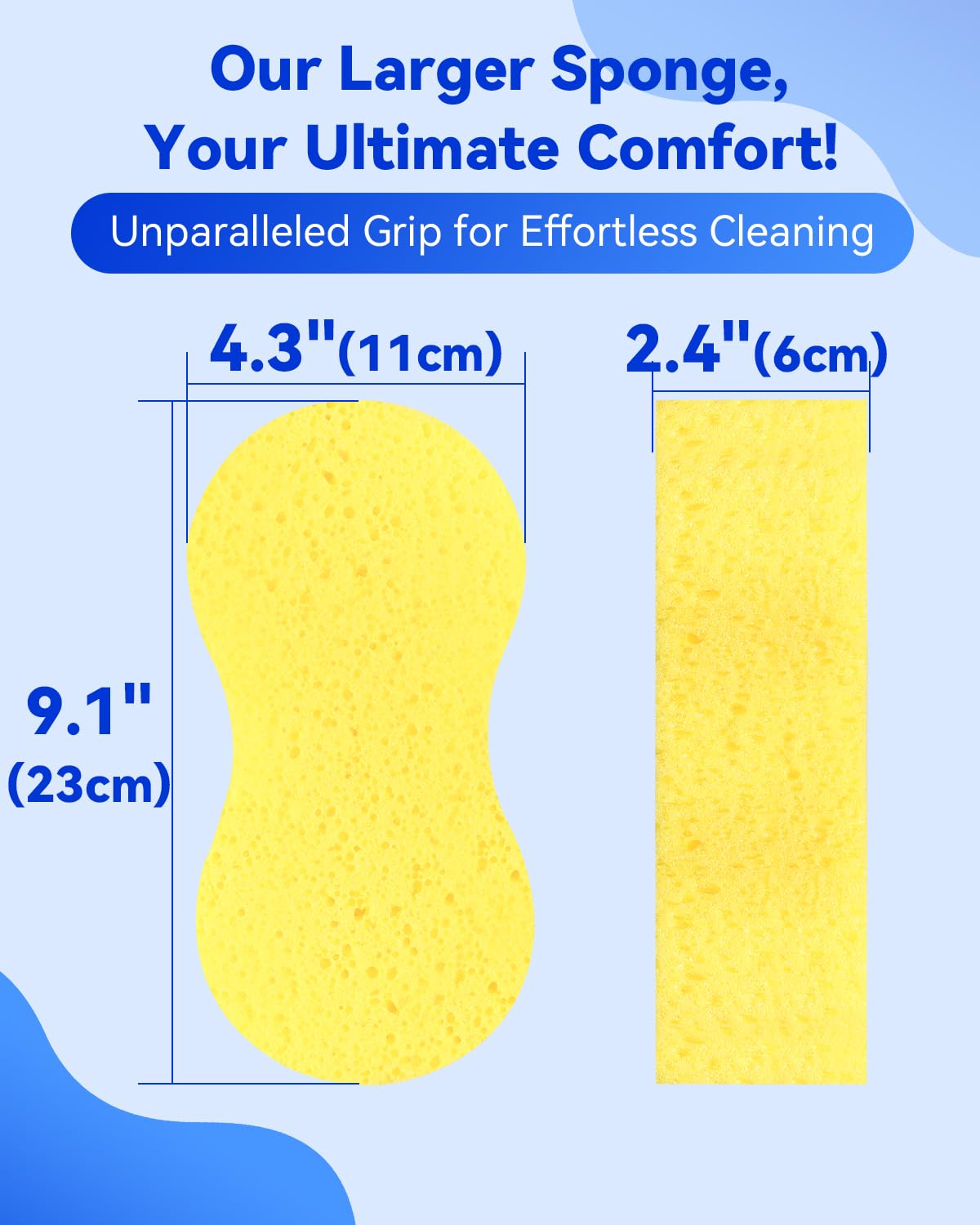 - Temede | Car Wash Sponge |5pcs | Large All Purpose Sponges for Cleaning |