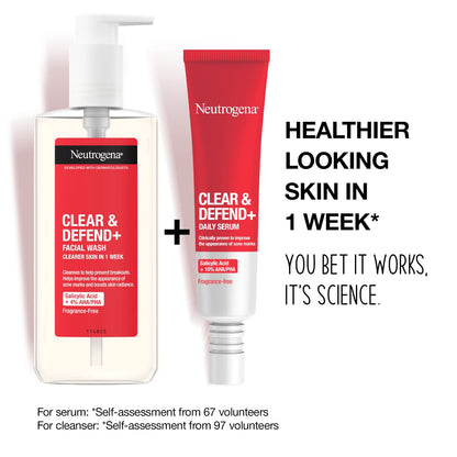 - Neutrogena Clear & Defend+ Face Wash -