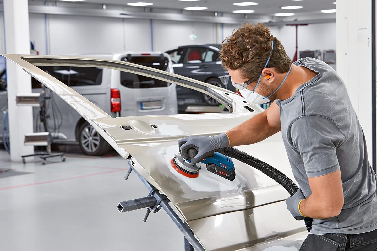 Bosch Professional 18V System GEX 18V-125 Cordless Random Orbit Sander (incl. Sanding disc (125 mm), 1x Sanding Paper, dust Bag, Without Rechargeable Batteries and Charger, in L-BOXX 136)