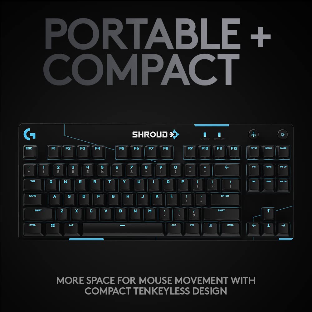 - Logitech G PRO TKL Shroud Edition Mechanical Gaming Keyboard -