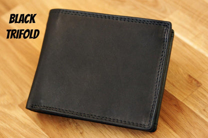 - Personalised NAME Engraved Genuine Leather Luxury Wallet -