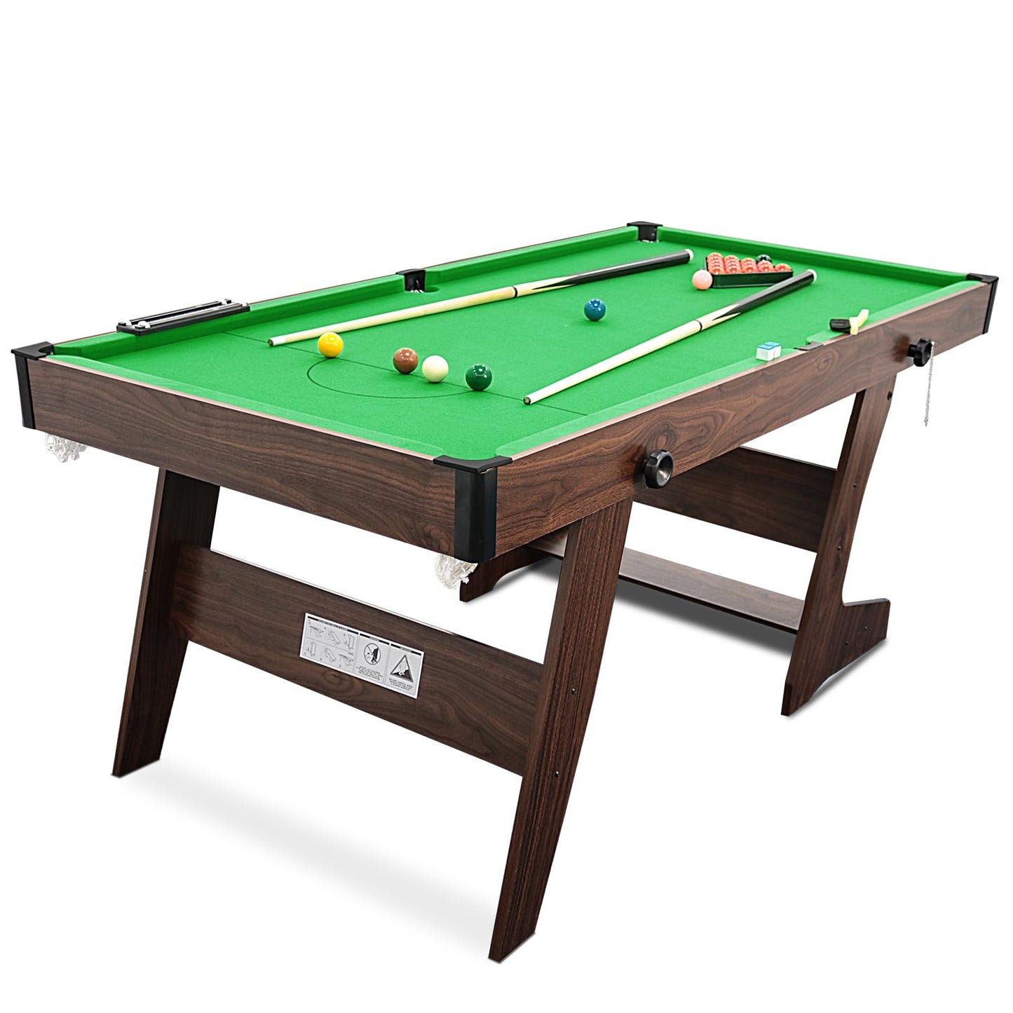 - HLC 6FT Folding Pool Table | Snooker Table Set -