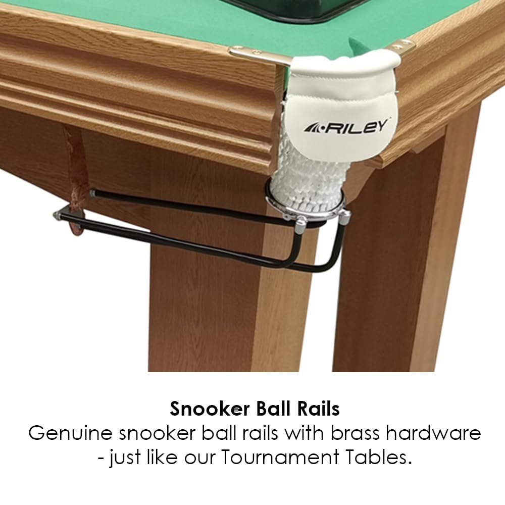 - Riley Traditional 6ft Snooker Table | Supplied with Spots & Stripes for American Pool as well as Snooker Balls -