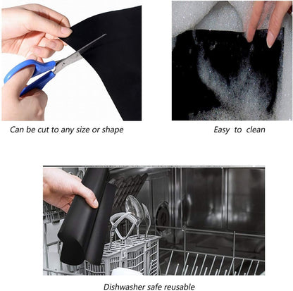 - GQC BBQ Mats | Set of 6 BBQ Grill Mats | Nonstick Reusable Barbecue Baking Mat -