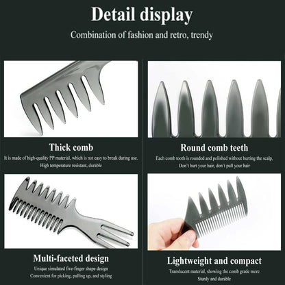 - Lanjue 3 Pieces Men Styling Comb | Black Pompadour Comb For Men -