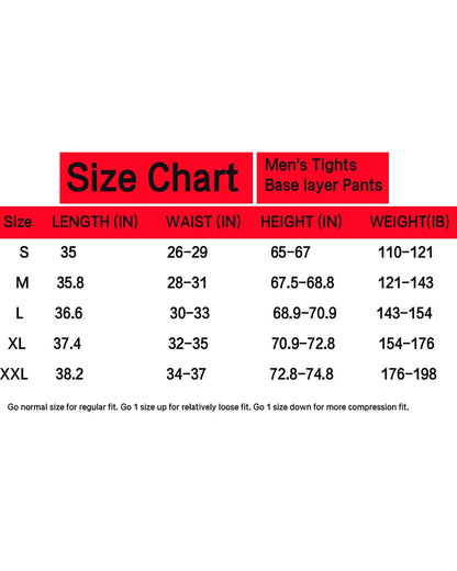 - LNJLVI Men's Compression Leggings | Base Layer Running Tights | Sport Fitness Pants -