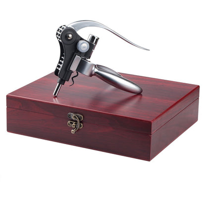 Cooko Wine Opener Set, Manual Corkscrew with Aerator and Spout, Zinc Alloy Handle Bottle Opener, Deluxe Wine Accessories with Wooden Box,