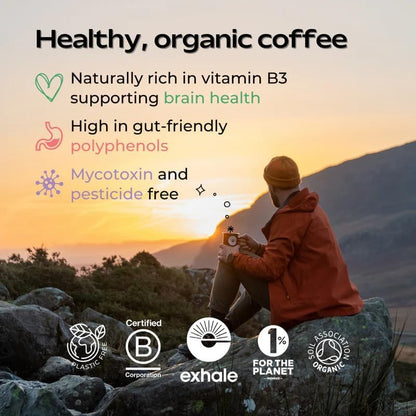 - EXHALE Organic FINE Ground Coffee | 225G PACK | Single Origin and 100% Arabica Beans. For -