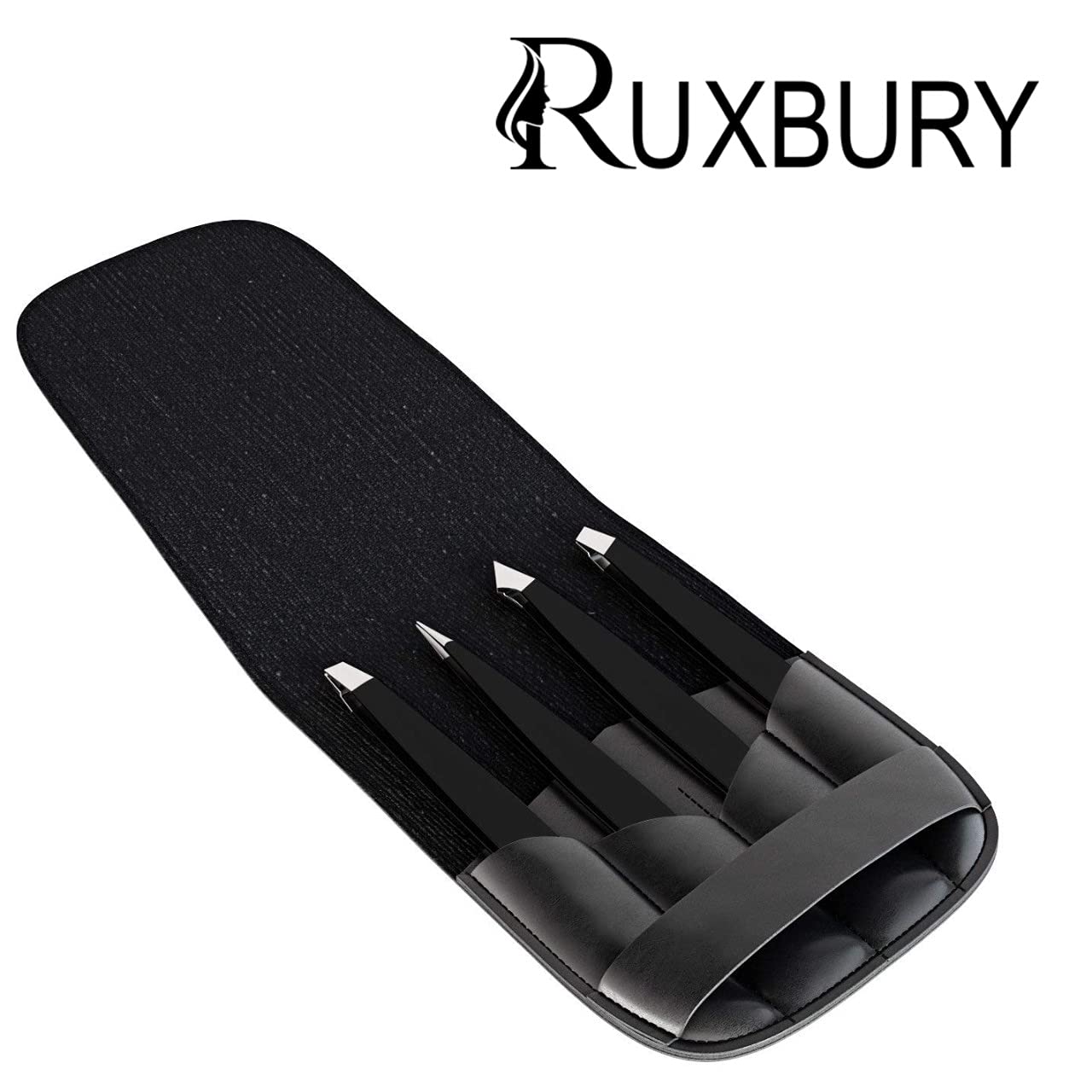 - Ruxbury 4pcs Tweezers | For Facial Hair | Professional Stainless Steel -