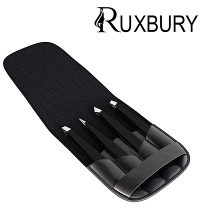 - Ruxbury 4pcs Tweezers | For Facial Hair | Professional Stainless Steel -