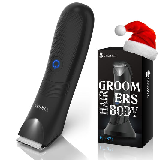 - VIKICON Balls Trimmer Men, Pubic & Body Hair Trimmer Men, IPX7 Waterproof -